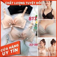 [HÀNG CHUẨN] 817 Siêu phẩm nâng ngực không gọng cúp A,B LOẠI 1 tem áo màu cam.t Xoắn Đệm Dày Tạo Khe Không Gọng Cao Cấp