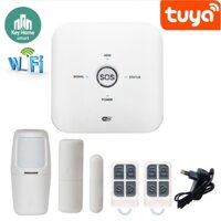 [Hàng Chuẩn] Bộ báo động chống trộm qua điện thoại Tuya Wifi + Sim GSM