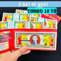 [HÀNG CHUẨN] COMBO 10 Bao Lì Xì Tiền 2 USD Mạ Vàng Con Rắn 2025 Tết ẤT TỴ làm quà tặng, trang trí
