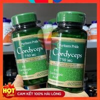 [Hàng chuẩn] Đông trùng hạ thảo Cordyceps Mushroom 750mg 60 viên Puritan's Pride