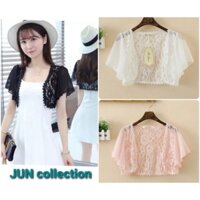 [Hàng chuẩn loại 1 - Sẵn từ S - XXL] Áo khoác cardigan ren nhẹ form ngắn tay voan - đi làm - đi chơi - dạo phố - Hàng mớ