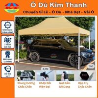 [Hàng Chuẩn - Màu Be] Nhà Bạt Di Động Gấp Gọn 3M X 3M; 2M x 2M Che Nắng Mưa Ngoài Trời, Khung Thép Sơn Tĩnh Điện