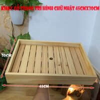 [Hàng chuẩn Nhật - 45cmx30cm] Khay gỗ trang trí hình chữ nhật trang trí trưng bày món ăn Sushi Sashimi - Hotpot - BBQ