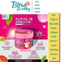 [Hàng Chuẩn Thái] Kem Dưỡng Trắng Da Body Alpha Arbutin Collagen SPF50 New UV Cream Protection Precious Skin