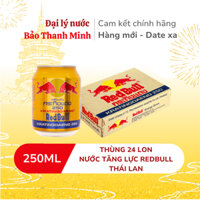 [HÀNG CHUẨN THÁI LAN] Nước tăng lực Bò Cụng RedBull Thái Lan 250ml (Thùng 24 lon) (Date xa)