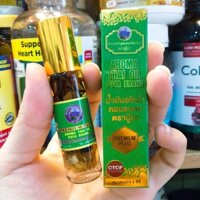 [Hàng Chuẩn Thái] Lốc 12 Chai Dầu Gió Lăn 29 Vị Thảo Dược OTOP - Aroma Thai Oil Puya Brand Thailand