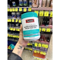[HÀNG CHUẨN ÚC] Swisse Ultiboost Odourless Super Strength Wild Fish Oil 2000mg 200 Capsules FULLBILL