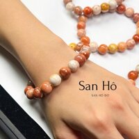 Hàng chuẩn  Vòng tay san hô đỏ hoá thach siêu đẹp mịn size 10mm hàng kiểm định gia cát