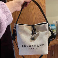Hàng có sẵn 100% nguyên bản Longchamp túi xách vải nữ xô túi đựng túi đựng túi đeo vai túi tote