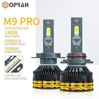[Hàng có sẵn] 2 CÁI M9 PRO 140W Đèn pha LED H4 siêu sáng công suất cao 3570 Đèn pha H1 H3 H8 / H11 / H16 HB3 / 9005 HB4 / 9006 Bóng đèn pha ô tô Bóng đèn chùm cao / thấp 12V