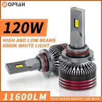 [Hàng có sẵn] 2 Đèn pha LED H4 siêu sáng M8 120W công suất cao 3570 Đèn pha H1 H7 H8 / H11 / H16 HB3 / 9005 HB4 / 9006 9012 880 Bóng đèn pha ô tô Bóng đèn chùm cao / thấp 12V