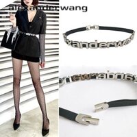 Hàng có sẵn Alexander wang Business Món quà sinh nhật bằng da bò mới Thắt lưng bền Thắt lưng Unisex Thắt lưng da