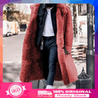 [Hàng có sẵn] Áo khoác nam mùa đông Lông thú giả dày túi dài tay màu trơn Chiều dài Midi ấm áp cỡ lớn Nút áo khoác ngoài trời để cắm trại