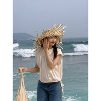 (hàng có sẵn) Áo sơ mi thô sát nách phối dây bo gấu áo chuẩn phong cách HQ - eudora.studio