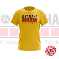 [Hàng Có Sẵn] Áo Thun 100% cotton baju yamaha Cổ Điển Đua Xe Moto team