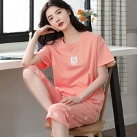 Hàng Có Sẵn Bộ Đồ Ngủ Mùa Hè 100 cotton Nguyên Chất Mỏng Tay Cộc Phong Cách Mới Cao Cấp Có Thể Được Ưa Chuộng Cho Nữ