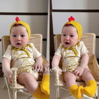 (Hàng có sẵn )Bodysuit GÀ CON cho bé trai bé gái xinh yêu (KÈM NÓN)