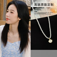 [Hàng có sẵn] Dây chuyền xương đòn vỏ ngọc trai thanh lịch mùa xuân