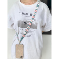 [HÀNG CÓ SẴN ] Dây đeo điện thoại |  Baby three | Máy ảnh họa tiết hoa cúc dễ thương Handmade [ TẶNG KẸP ĐIỆN THOẠI ]