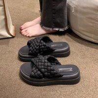 HÀNG CÓ SẴN Dép Cross dép quai hậu nữ sandal nữ dép Nữ dép đế cao 3cm Chéo Siêu Xinh HD681-2