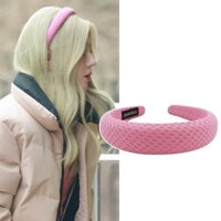 [Hàng có sẵn] Diireba Cùng phong cách Băng đô bánh quế màu kẹo cao Skull Sponge Headband Phụ kiện tóc
