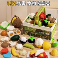 🍊HÀNG CÓ SẴN⭐ Đồ chơi dao kéo rau củ quả trẻ em đồ chơi nhà bếp cho bé trai và bé gái quà tặng