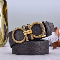 Hàng có sẵn Ferragamo Kinh doanh Thắt lưng da thật thông thường mới Thắt lưng nữ Thắt lưng nam