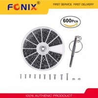 [Hàng Có Sẵn] FONIX 600 Cái Ốc Vít Bộ Dụng Cụ Sửa Chữa 12 Loại 600 Cái Ốc Vít Thép Không Gỉ Nhỏ Bộ Phân Loại Lục Giác Nhỏ Điện Tử + Tuốc Nơ Vít Cho Kính Râm Đồng Hồ