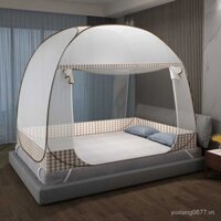 [Hàng có sẵn Giảm giá hấp dẫn, Phong cách mới Thời trang, Giá đẹp] Lưới chống muỗi Yurt Phong cách có thể gập lại Cài đặt miễn phí Người dùng giường đôi 1,5M Đa năng được bao quanh hoàn toàn với giường chống sốc dưới cùng