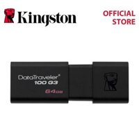 ♥Hàng Có Sẵn + Giao Hàng Miễn Phí + COD♥Ổ Đĩa Flash DataTraveler 100 G3 64GB USB 3.0 (DT100G3/64gbfr)