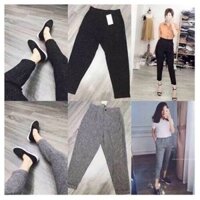 [Hàng có sẵn] [ Hàng Sẵ Có ] Quần Baggy thun dành cho nữ -2 màu đen ghi