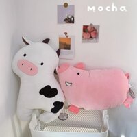 ⛄HÀNG CÓ SẴN🧸 Ins dễ thương lợn hồng vịt bò chim cánh cụt búp bê lười gối đồ chơi sang trọng