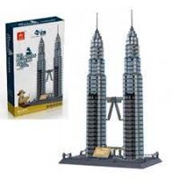 [HÀNG CÓ SẴN] LẮP RÁP XẾP HÌNH KÌ QUAN TG WANGE 5213 - MÔ HÌNH THÁP ĐÔI PETRONAS ( 1173 PCS)