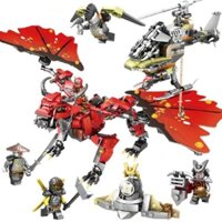 [HÀNG CÓ SẴN] Lắp ráp xếp hình Ninjago lego Siêu Rồng Đỏ Phun Lửa,máy bay Khổng Lồ 76057/44003 / 1072 PCS