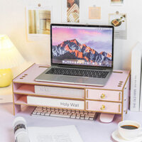 🌞HÀNG CÓ SẴN🌛 Laptop Stand Bracket Desktop Heightening Pad Office Dormitory Raised Storage