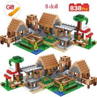 (HÀNG CÓ SẴN) Mẫu lắp ráp Minecraft The Village Xếp Hình Ngôi Làng 18010