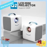 Hàng có sẵn - Máy chiếu mini Q2 LCD PROJECTOR hỗ trợ độ phân giải 1080P - King's Garden
