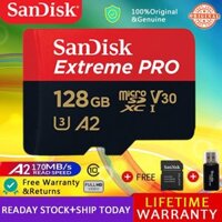 ♥Hàng Có Sẵn + Miễn Phí + COD♥Thẻ Nhớ Sandisk 100% GB U3 Chính Hãng 128 512GB 256GB 32GB 128GB Micro SD C10 A2 95 MB/giây Thẻ SD Đọc Speed-WSSDHHK02