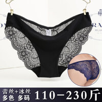 [Hàng có sẵn Miễn phí vận chuyển] Quần lót giả cỡ lớn gợi cảm Ren nam cd Cross-Dressing Ice Silk Quần lót nam trong suốt Quần áo nữ Bos