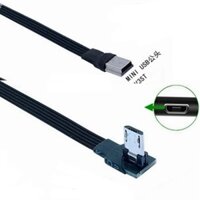 [Hàng có sẵn] -Mini Cáp dữ liệu USB Cáp cổng loại T Giao diện cổ điển v3 Thẳng sang micro USB Trái