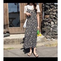 [HÀNG CÓ SẴN] SET ÁO+YẾM DÂY HOA CÚC