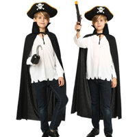 [Hàng có sẵn tại nhà máy] Bộ áo choàng Halloween cho trẻ em Màu đen Đỏ Trang phục ma cà rồng hai mặt Quần áo ma quỷ Áo choàng cướp biển Áo choàng Cosplay Phong cách tiệc Giáng sinh Halloween ngộ nghĩnh