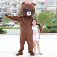 [Hàng có sẵn] Trang phục hóa trang Mascot Gấu lầy đeo kính dự sinh nhật sự kiện