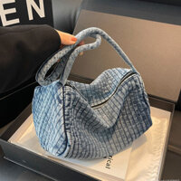 🐼HÀNG CÓ SẴN🐼 Túi đeo vai họa tiết denim Hàn Quốc Túi đeo vai Túi xách nữ Túi xách Boston