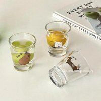 [Hàng có sẵn Vận chuyển nhanh] shot Glass One Sip Ly rượu vang trắng có giá trị cao Ly Shochu dễ thương Một hoặc hai ly rượu nhỏ Ký túc xá trộn b52 Kính đạn 0319