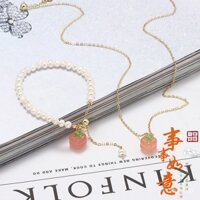 Hàng Có Sẵn Vòng Tay Phong Cách Mới Hàn Quốc Mặt Quả Đào Nước Ngọt Tươi Tắn Mọi Thứ May Mắn Tốt Cho Nữ Sinh