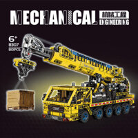 🌈HÀNG CÓ SẴN🌈 Xe cẩu kỹ thuật lớn mới cho bé trai lắp ráp đồ chơi cần cẩu khối xây dựng