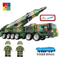 🍑HÀNG CÓ SẴN🍁 Xe tên lửa cắm và lắp ráp quân sự World of Tanks Mô hình khối phóng tên lửa Dongfen