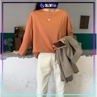 Hàng CÓ SẴN Xuân Thu Hàn Quốc Áo thun dài tay Quần áo nữ Quần áo rộng Áo INS - TRACY