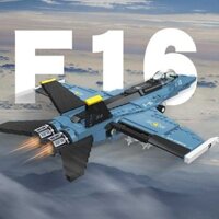 🌊HÀNG CÓ SẴN✈️ Jiexing 61029 series F16 mô hình máy bay chiến đấu cho bé trai lắp ráp khối xây dựn